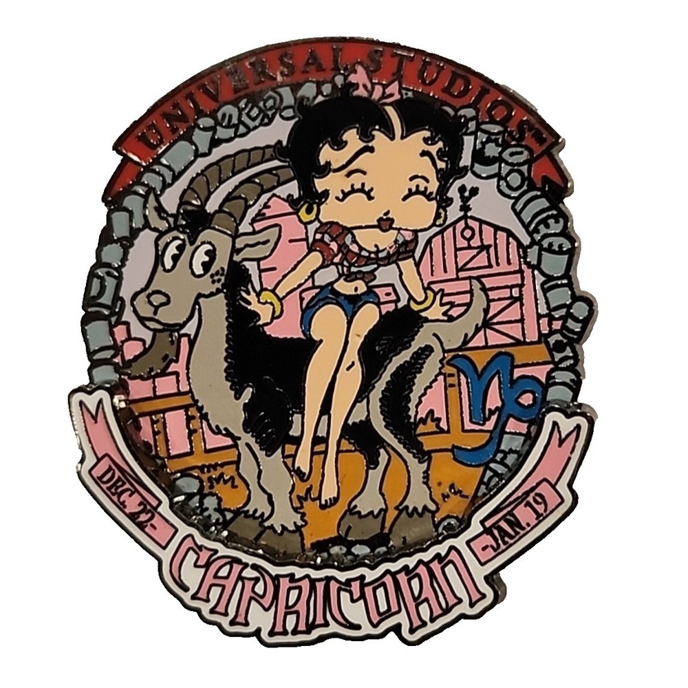 Betty Boop Universal Studios Capricorn Horoscope Pin Limited Edition 500 Rare